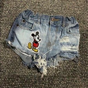 Mickey Mouse Cut Off Shorts